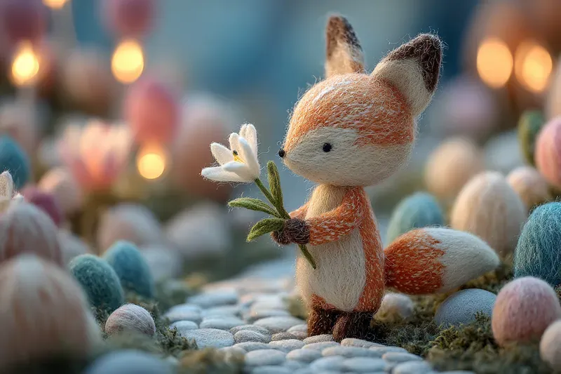 Needlefelted Easter Garden Tales