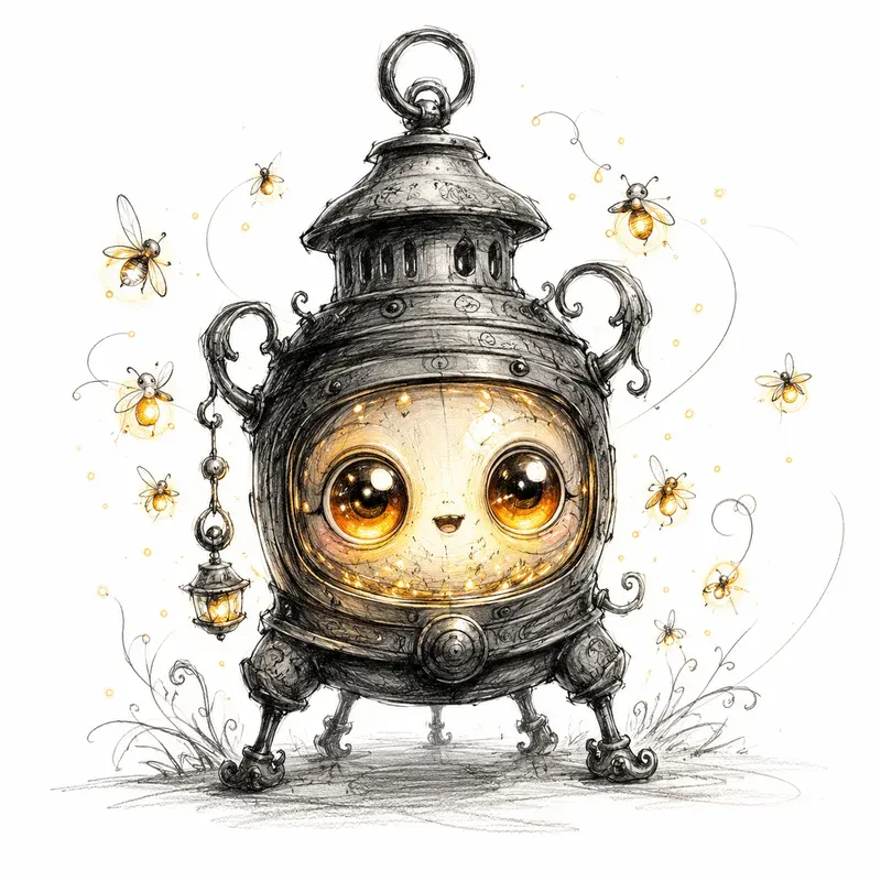 Cute Creepy Scribble Monsters Art