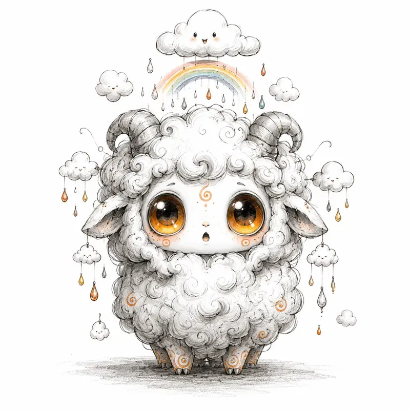 Cute Creepy Scribble Monsters Art