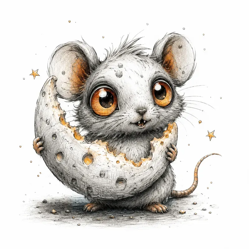 Cute Creepy Scribble Monsters Art