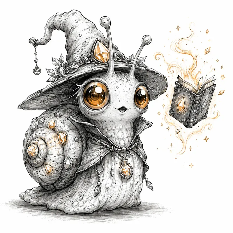 Cute Creepy Scribble Monsters Art