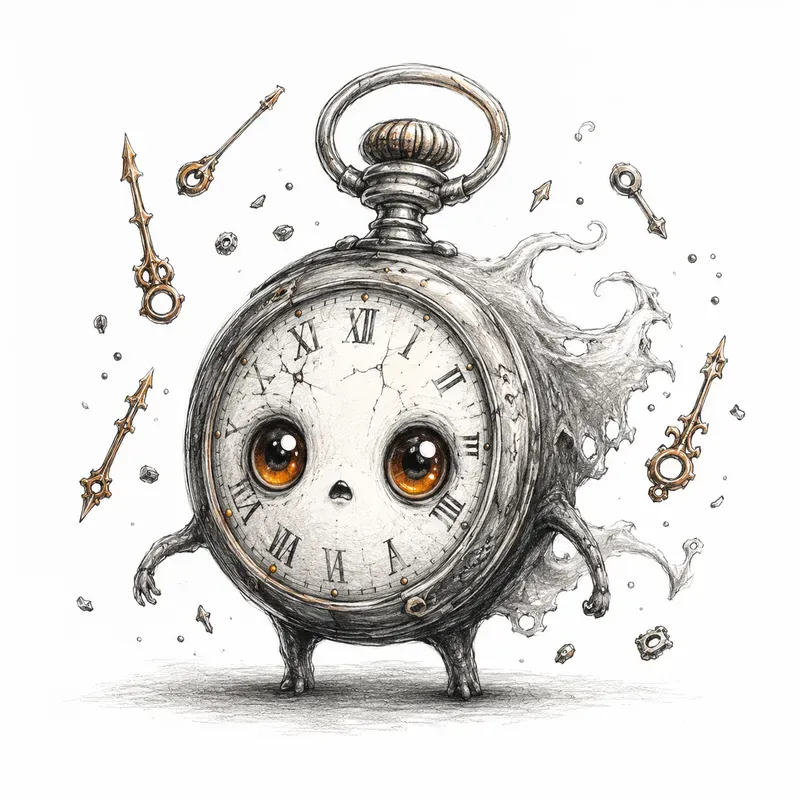 Cute Creepy Scribble Monsters Art