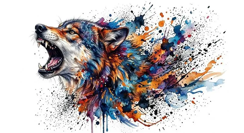 Dynamic Ink Splash Graphic Art