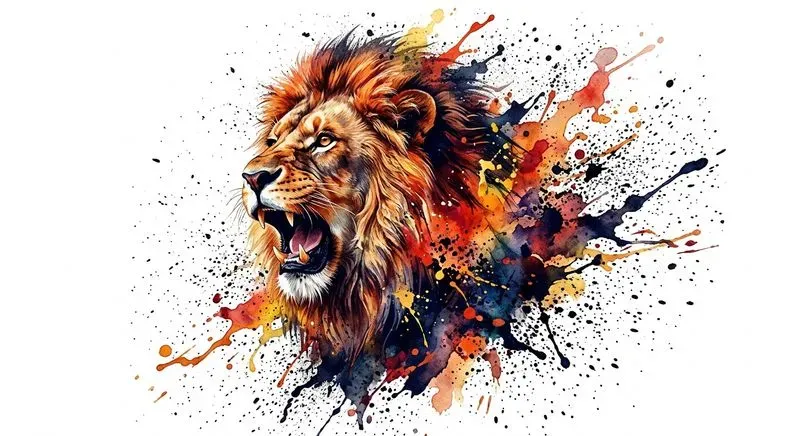 Dynamic Ink Splash Graphic Art