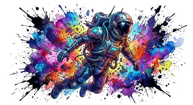 Dynamic Ink Splash Graphic Art