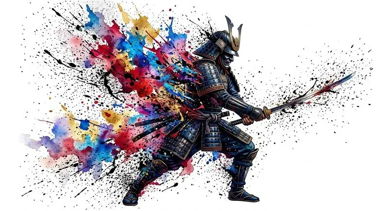 Dynamic Ink Splash Graphic Art