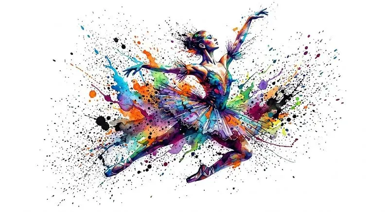 Dynamic Ink Splash Graphic Art