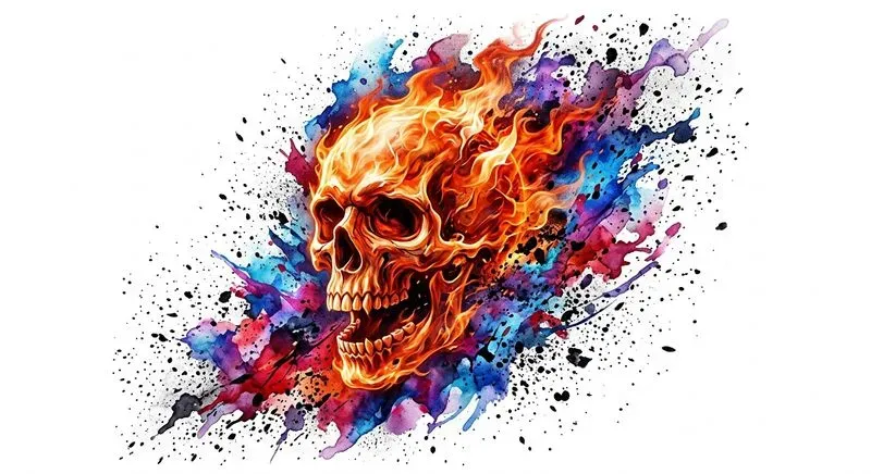 Dynamic Ink Splash Graphic Art