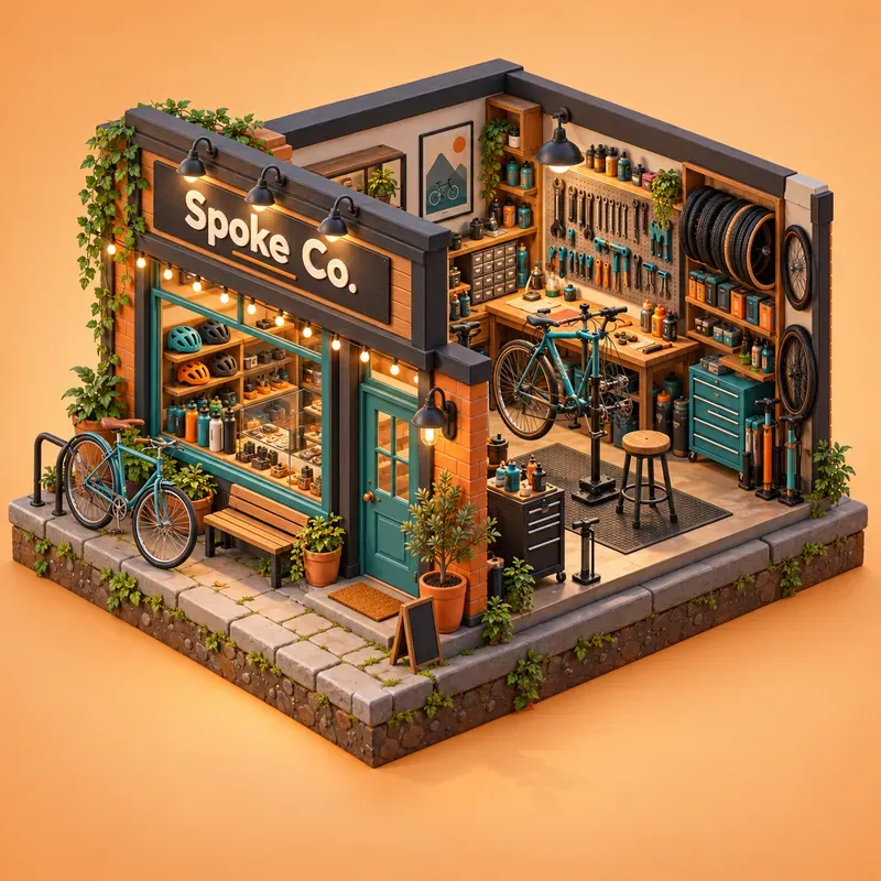 Isometric 3D Mini Shops For Any Businesses