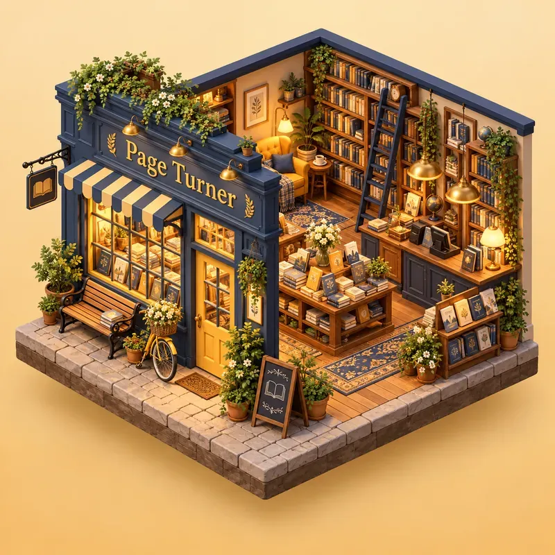 Isometric 3D Mini Shops For Any Businesses