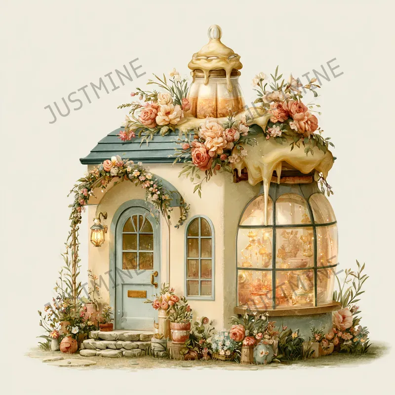 Fairytale Bakery Village Clipart