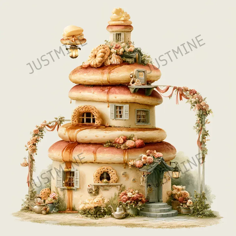 Fairytale Bakery Village Clipart