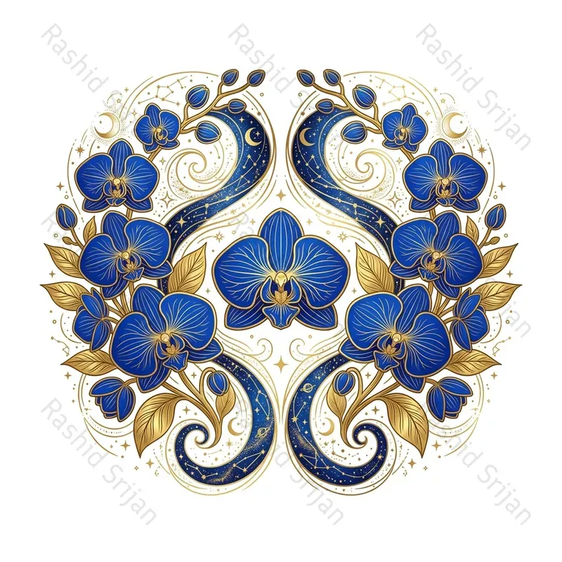 Celestial Goldline Pod Botanical Assets