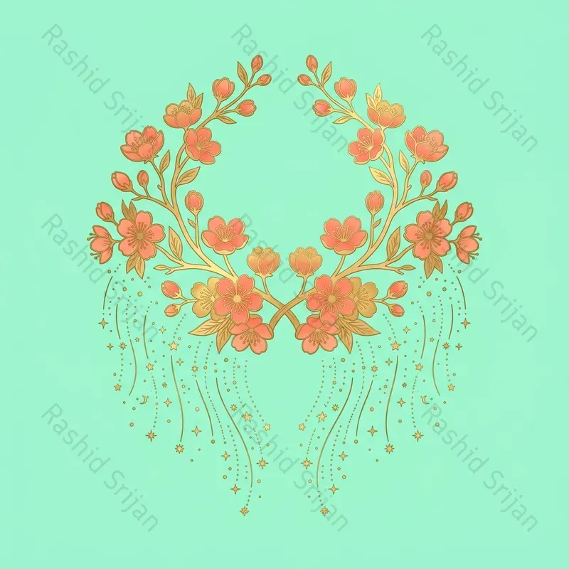 Celestial Goldline Pod Botanical Assets