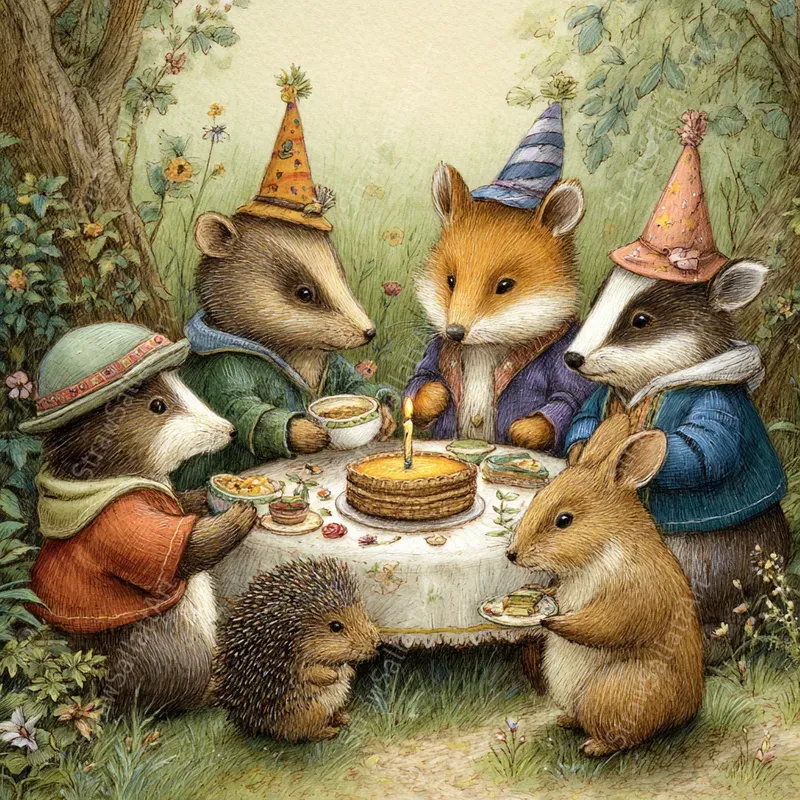 Woodland Fairytale Storybook Art Pages