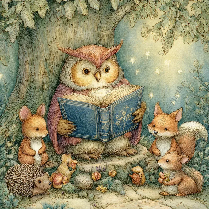 Woodland Fairytale Storybook Art Pages