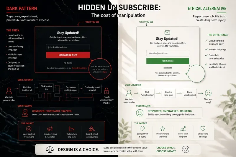 Dark Patterns Vs Ethical Design Visuals