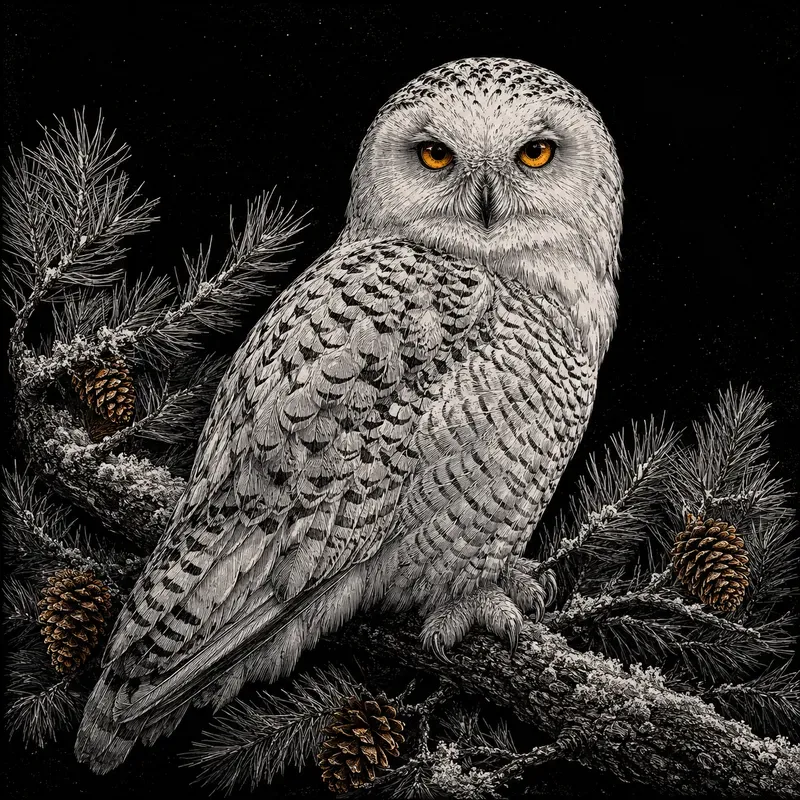 Midnight Scratch Art Wildlife