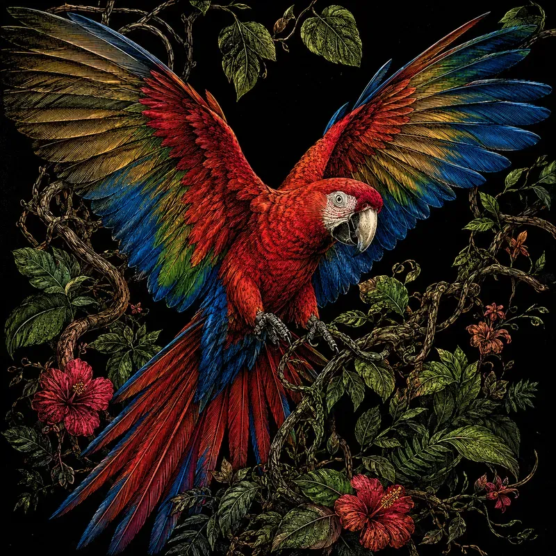 Midnight Scratch Art Wildlife