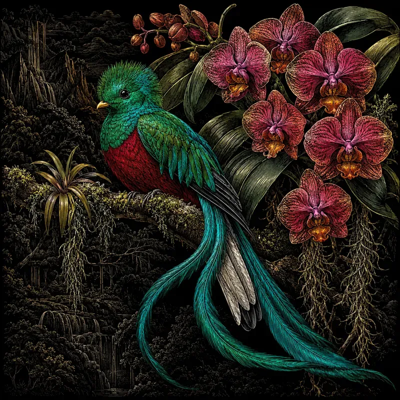 Midnight Scratch Art Wildlife