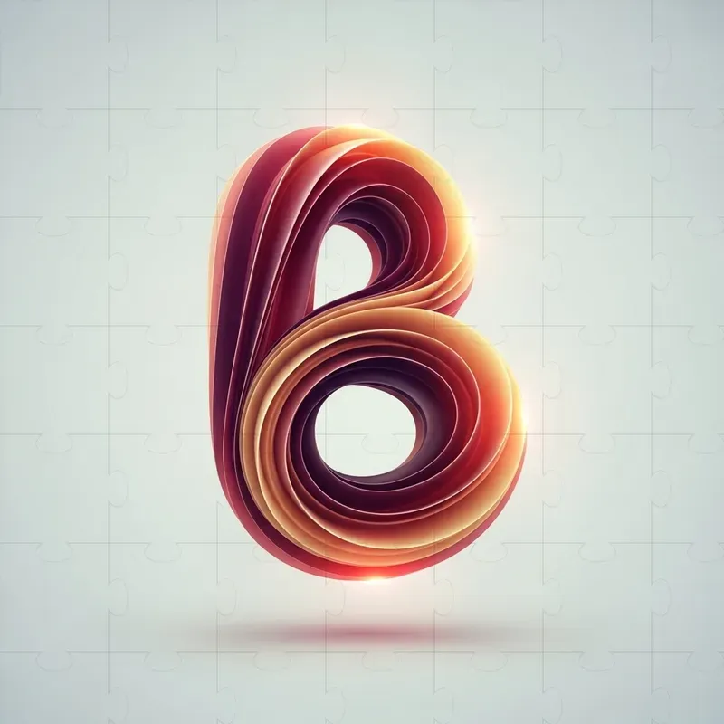 Futuristic 3D Ribbon Letter Logos