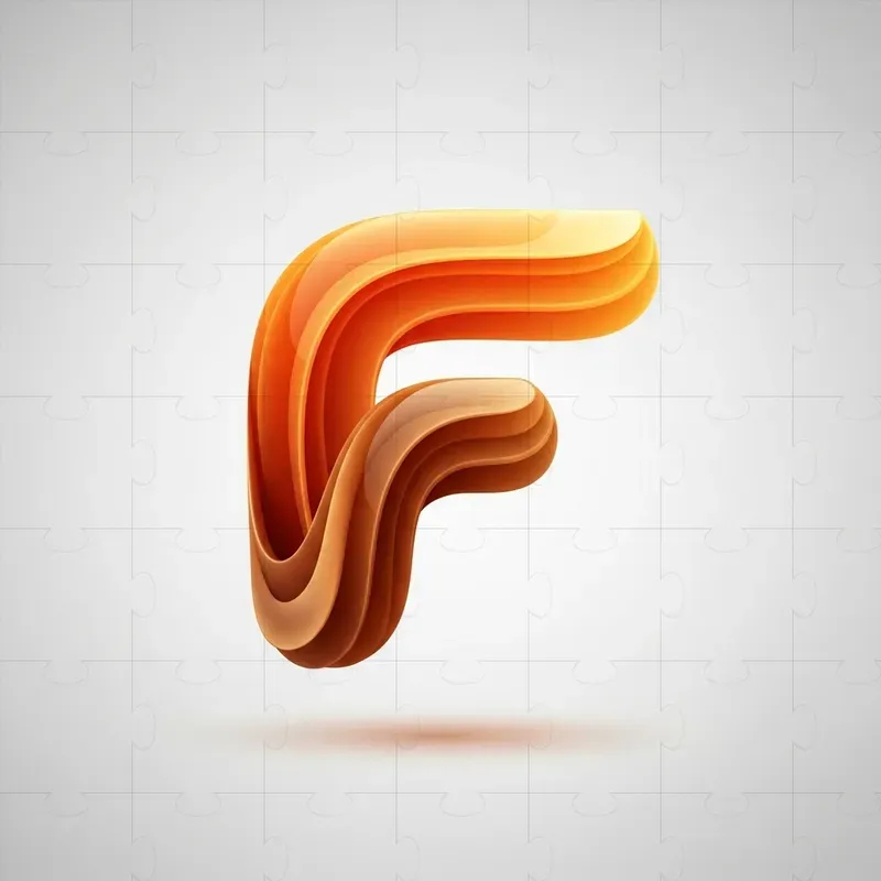 Futuristic 3D Ribbon Letter Logos