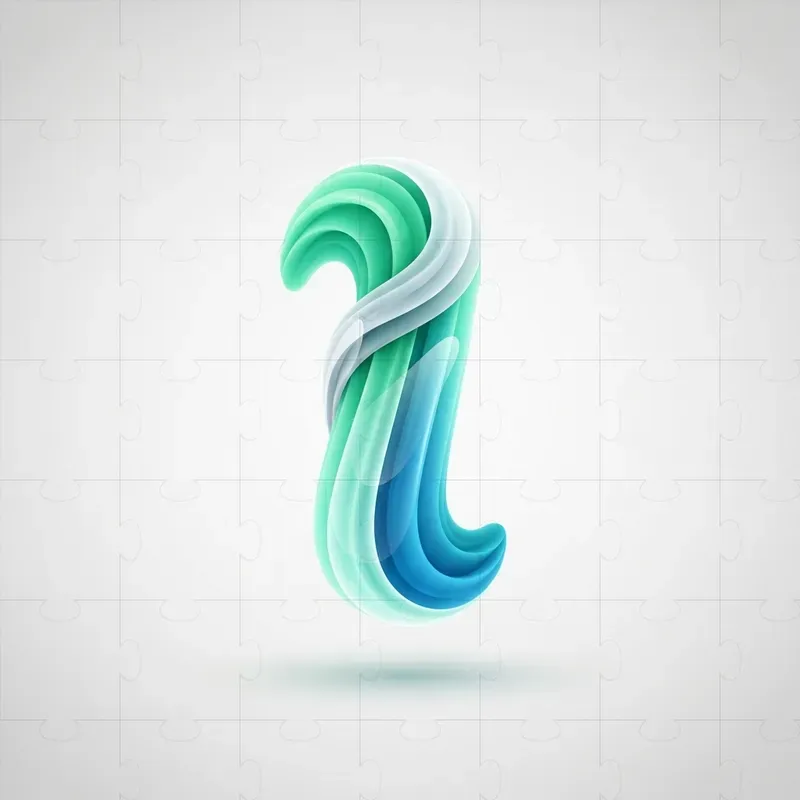 Futuristic 3D Ribbon Letter Logos