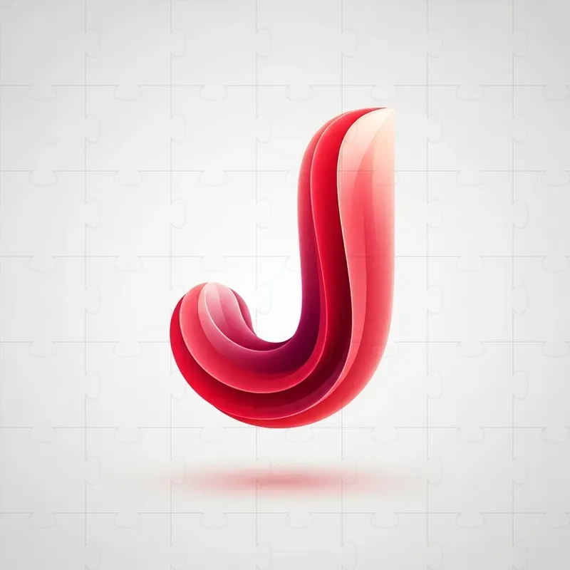 Futuristic 3D Ribbon Letter Logos