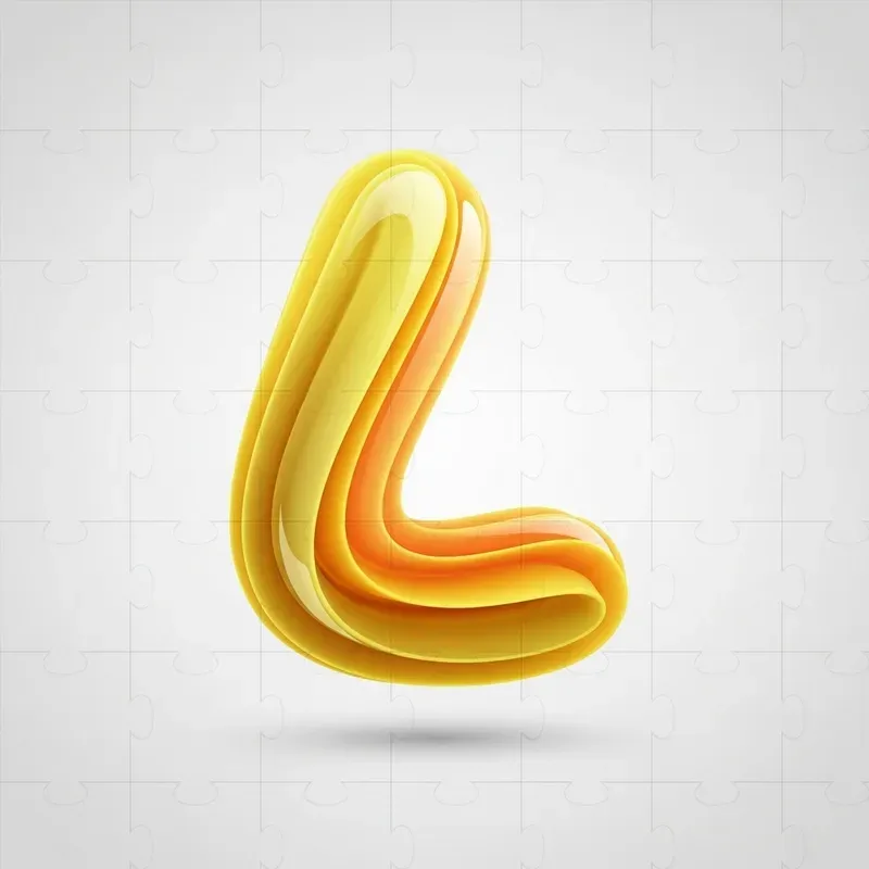 Futuristic 3D Ribbon Letter Logos