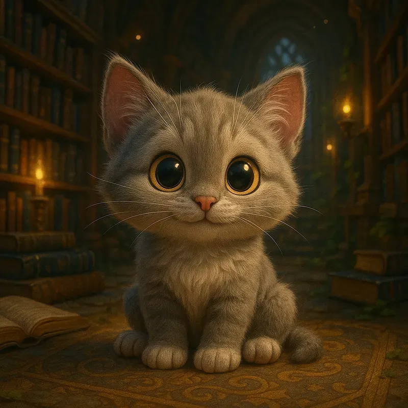 Cute Baby Animals In Fantasy Scene