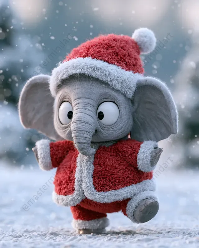 3D Santa Animal Characters