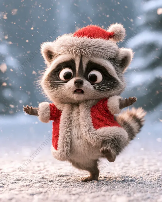 3D Santa Animal Characters