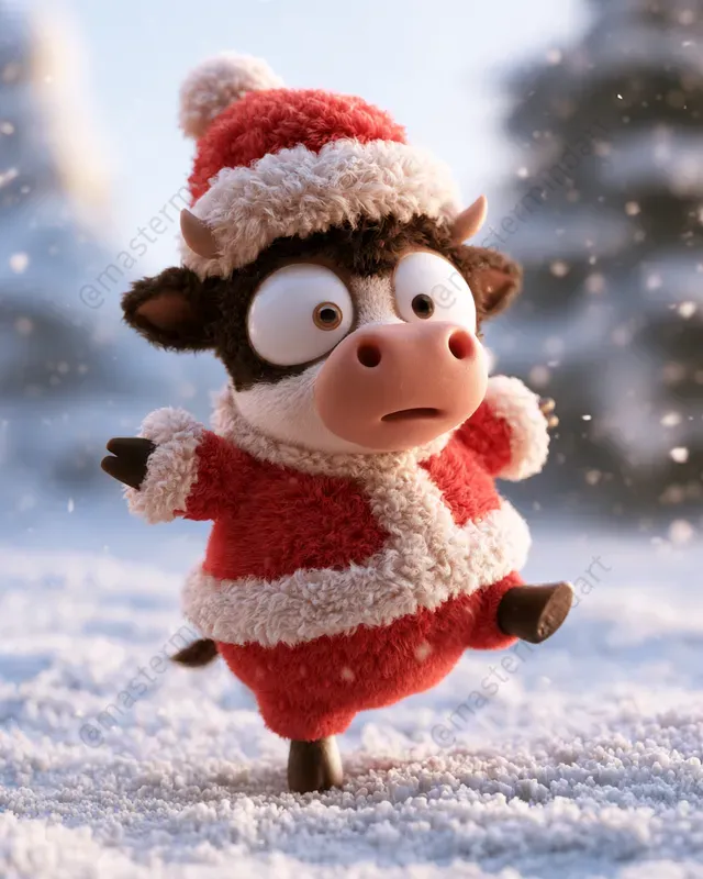 3D Santa Animal Characters
