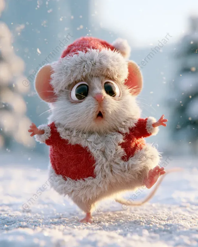 3D Santa Animal Characters
