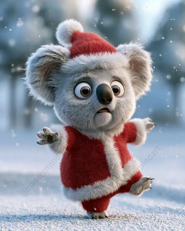 3D Santa Animal Characters