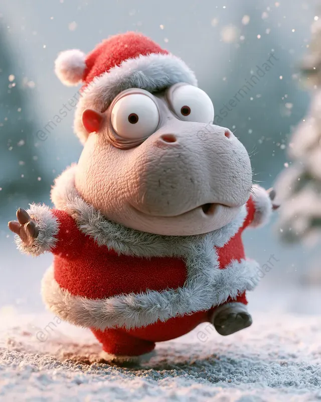3D Santa Animal Characters