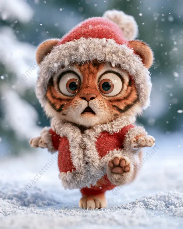 3D Santa Animal Characters