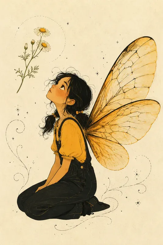 Whimsical Winged Character Art