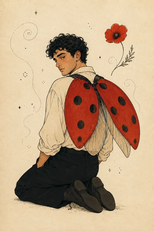 Whimsical Winged Character Art