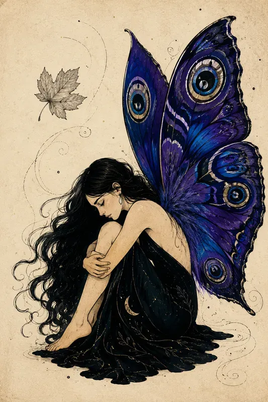 Whimsical Winged Character Art