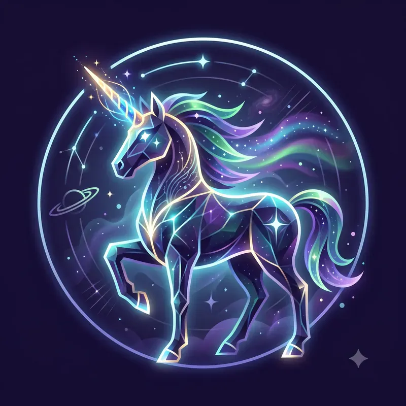 Glowing Mythical Creature Emblems