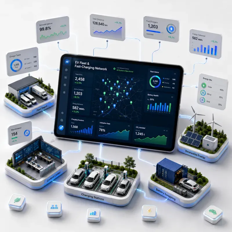 3D Isometric Tech UI Dashboards