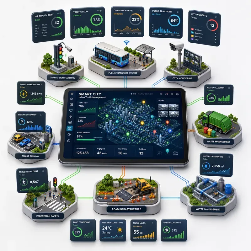 3D Isometric Tech UI Dashboards