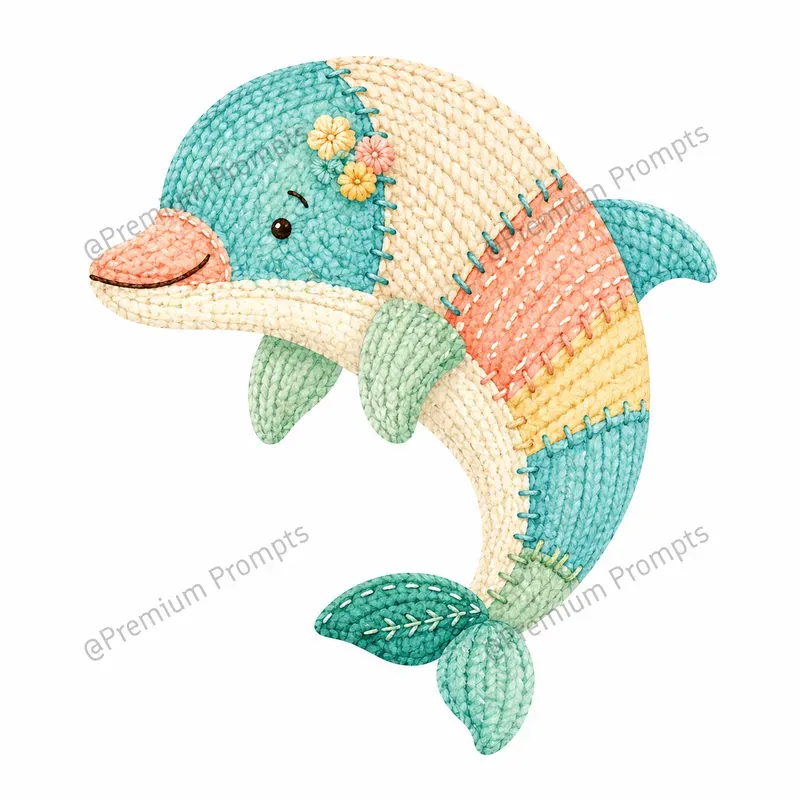 Artisanal Amigurumi Watercolor Cliparts