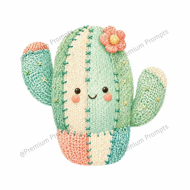 Artisanal Amigurumi Watercolor Cliparts