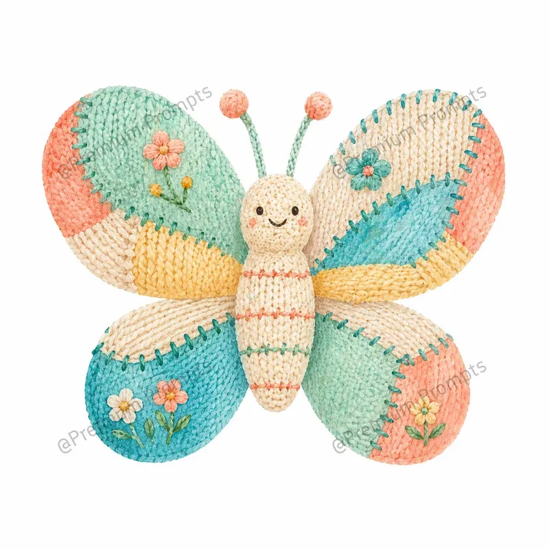 Artisanal Amigurumi Watercolor Cliparts