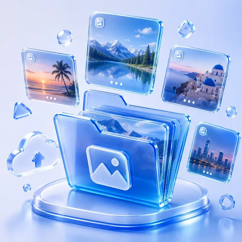 Premium Glass Folder 3D Icons Packs