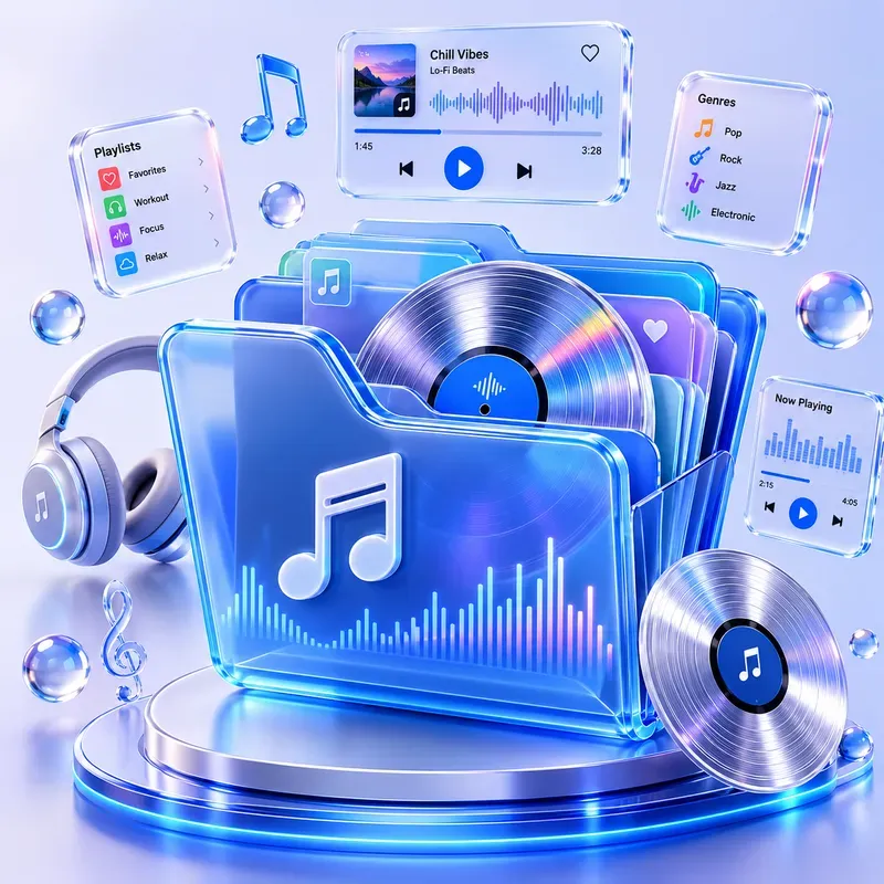 Premium Glass Folder 3D Icons Packs