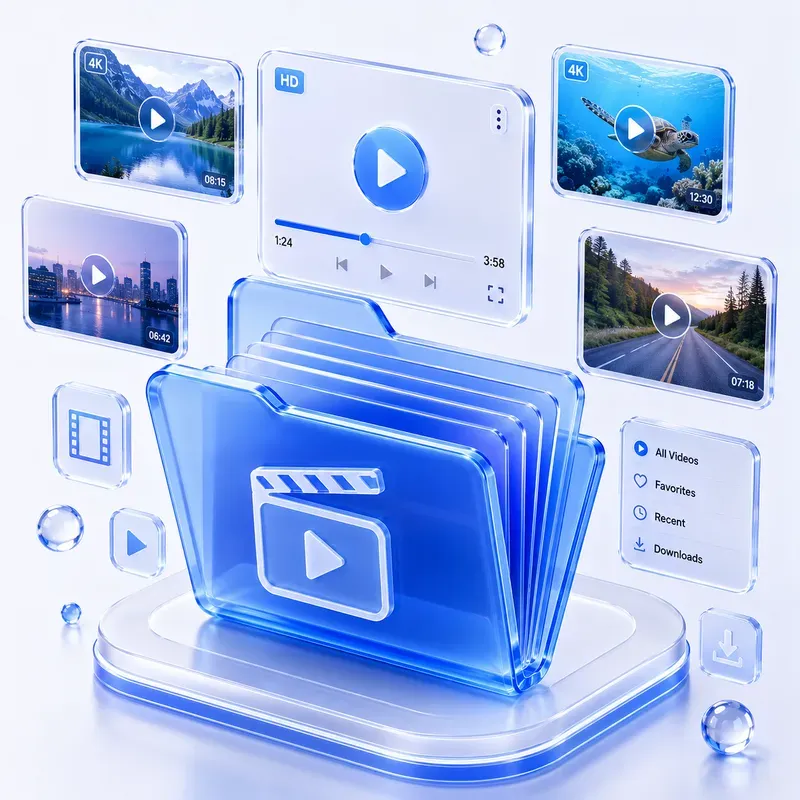 Premium Glass Folder 3D Icons Packs