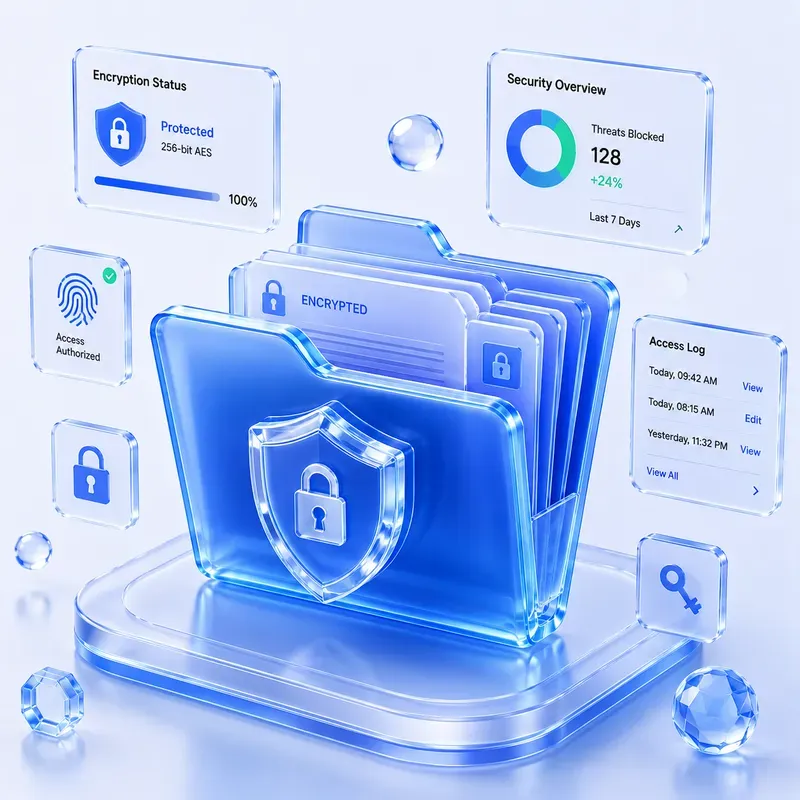 Premium Glass Folder 3D Icons Packs